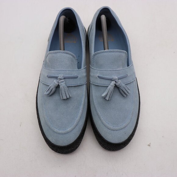 Last Resort AB Men\'s Size 10.5 Tassel  Loafers Blue Suede Black Slip On Shoes  l main image 10